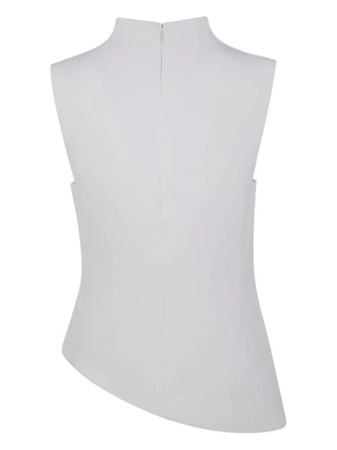 KHAITE asymmetric funnel-neck top - White