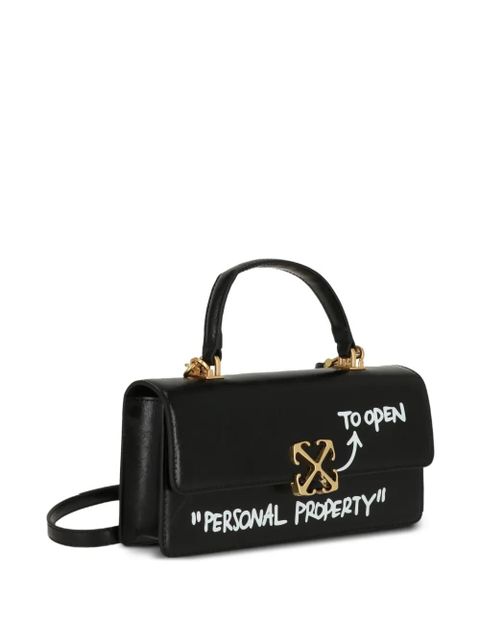 Off-White Arrows logo-plaque tote bag - Black