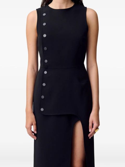 Claudie Pierlot button-detail midi dress - Black