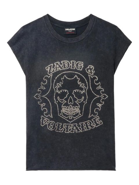 Zadig&Voltaire skull strass top - Grey - zdjęcie produktu nr 1