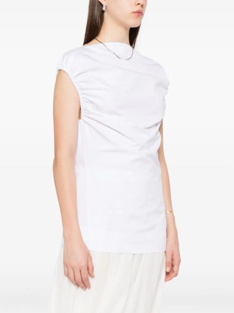TOTEME gathered top - White