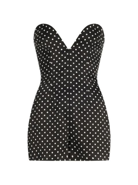 Jean Paul Gaultier polka dot-pattern playsuit - Black - zdjęcie produktu nr 1