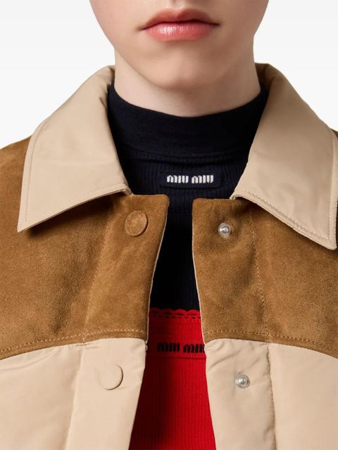 Miu Miu logo-detail vest - Neutrals