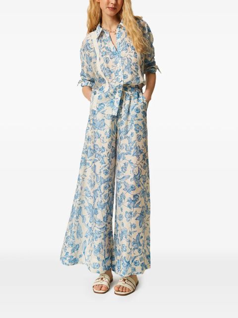TWINSET floral-print palazzo trousers - Neutrals - zdjęcie produktu nr 2