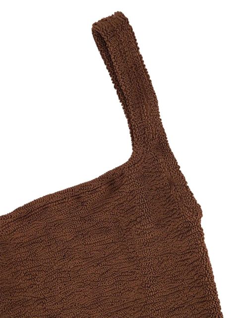 Hunza G square-neck swimsuit - Brown