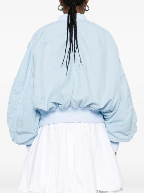 The Attico "Anja" zip bomber jacket - Blue