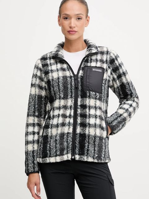 Columbia bluza outdoorowa West Bend damska kolor czarny wzorzysta 2085854 - zdjęcie produktu nr 1