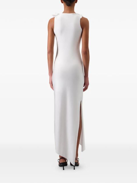 Coperni rosette knot asymmetric dress - White