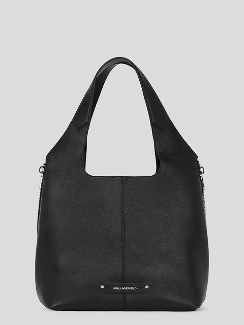 Karl Lagerfeld torebka skórzana K/HARDWARE kolor czarny A3W30080 - zdjęcie produktu nr 1