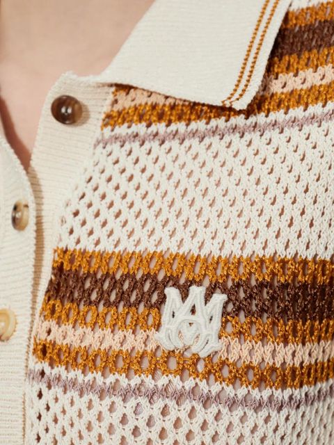 AMIRI striped knitted mini dress - Neutrals