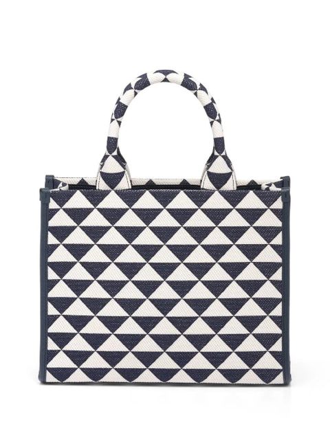 Prada small Symbole embroidered tote bag - Blue - zdjęcie produktu nr 2