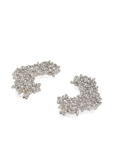 Jil Sander zirconie-embellished earrings - Silver