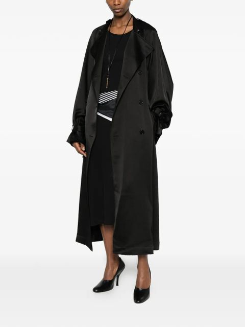 TOTEME draped trench coat - Black - zdjęcie produktu nr 2