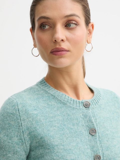 United Colors of Benetton kardigan wełniany kolor turkusowy 103ME500L