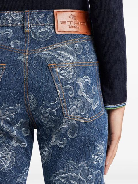 ETRO jacquard jeans - Blue