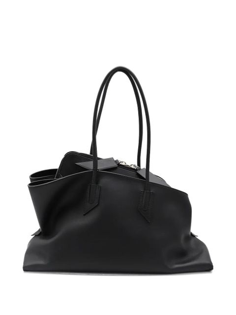 The Attico medium La Passeggiata leather shoulder bag - Black