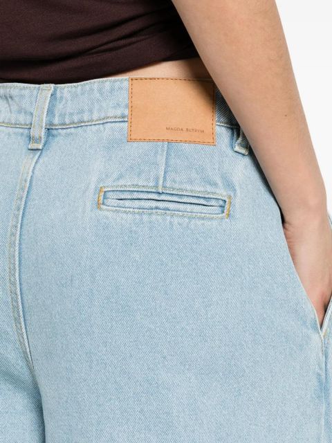 Magda Butrym pleated widw-leg jeans - Blue