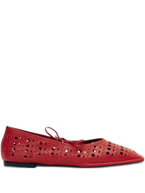 ALOHAS Sway Slit leather ballet flats - Red - zdjęcie produktu nr 1
