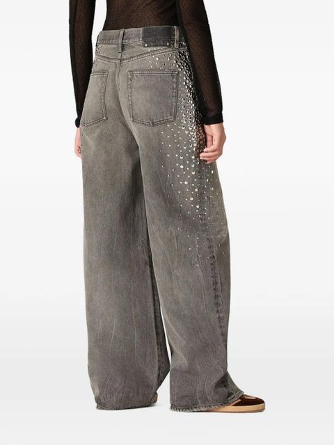 Golden Goose Melody stud degraded jeans - Grey