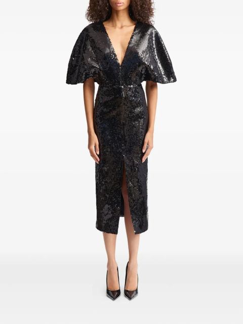 16Arlington Ermara sequinned midi dress - Black