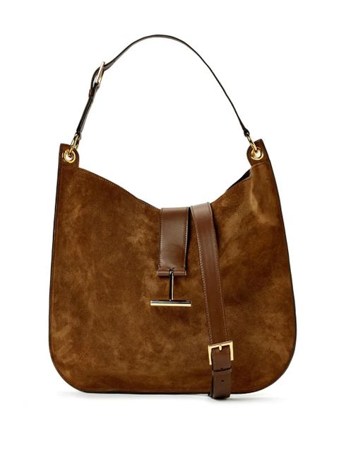 TOM FORD small Tara suede shoulder bag - Brown - zdjęcie produktu nr 1