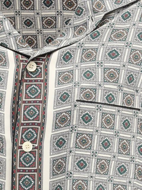Loro Piana geometric-print silk shirt - Grey