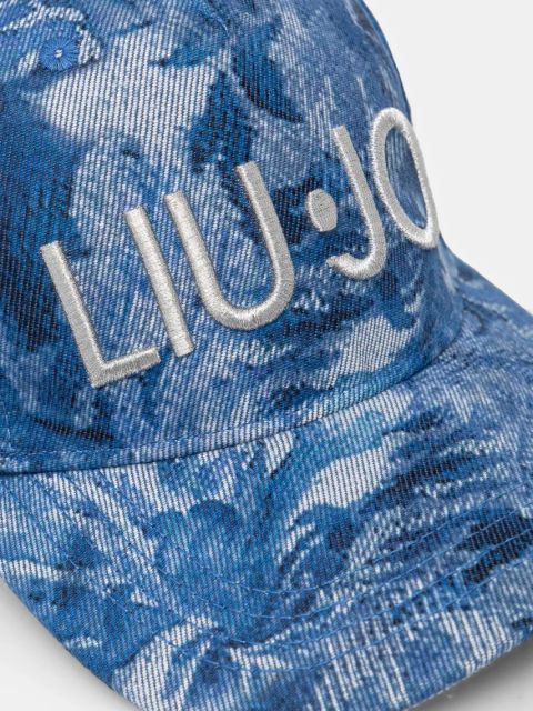 Liu Jo czapka z daszkiem kolor niebieski wzorzysta 2A5014 D0001