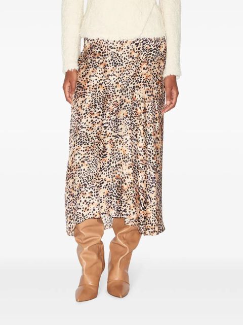 ISABEL MARANT Lisanne animal-print midi skirt - Neutrals