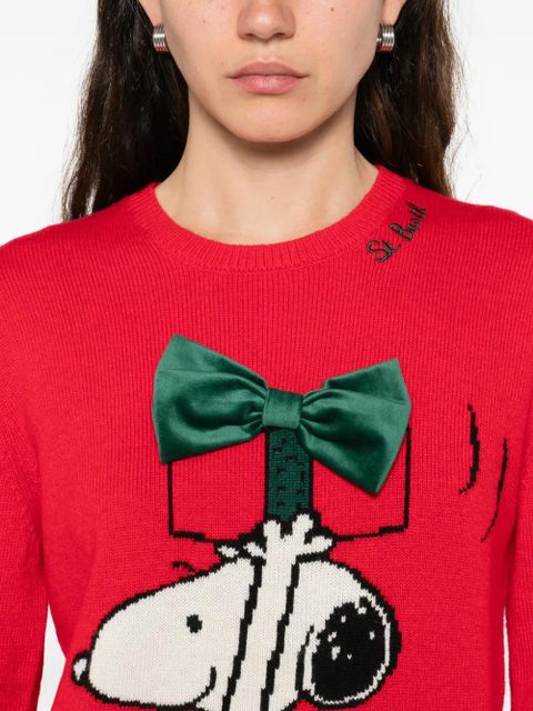 MC2 Saint Barth Peanuts Special Edition bow patch jumper - Red
