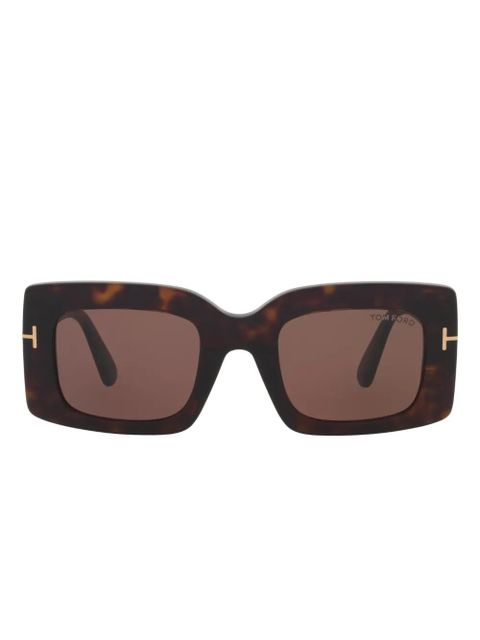 TOM FORD Eyewear geometric-frame sunglasses - Green - zdjęcie produktu nr 1