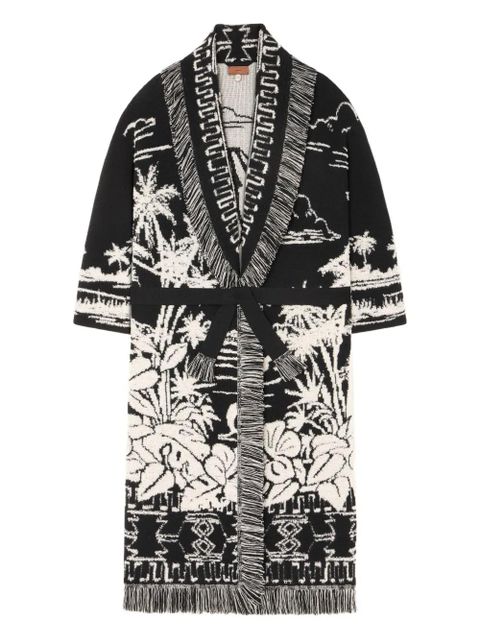 Alanui palm-tree fringe coat - Black - zdjęcie produktu nr 1