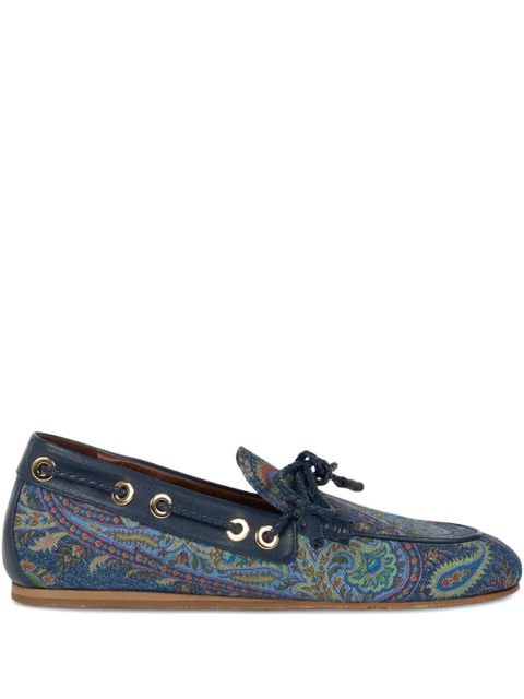 ETRO paisley denim loafers - Blue - zdjęcie produktu nr 1
