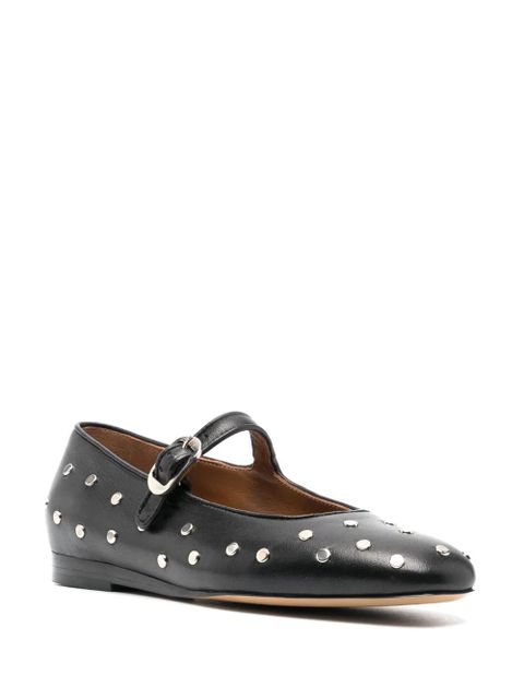 Le Monde Beryl Mary Jane studded ballerina shoes - Black