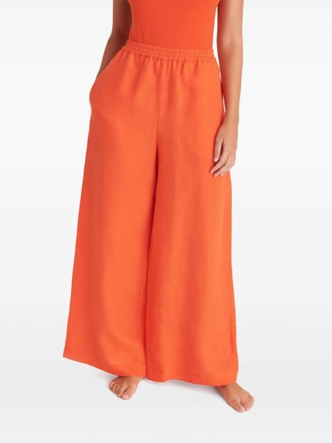 ERES Select wide-leg linen trousers - Orange