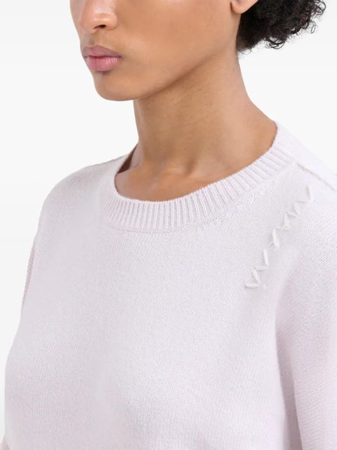Marni whipstitch-trim sweater - Pink
