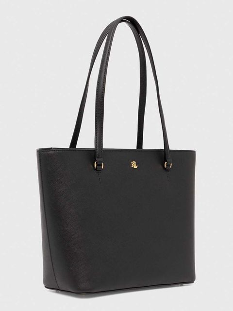 Lauren Ralph Lauren torebka skórzana kolor czarny 431924351