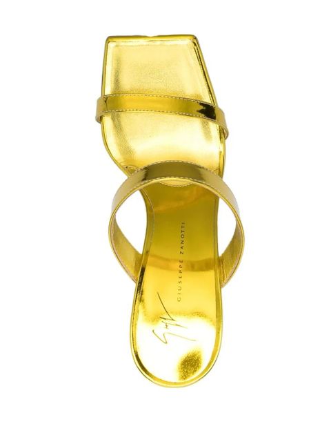 Giuseppe Zanotti 90mm Flamina square-toe sandals - Gold