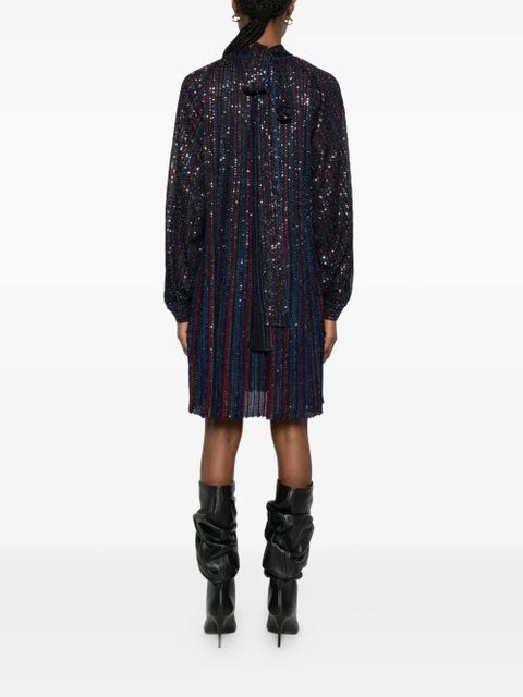 Missoni striped sequin-embellished dress - Blue