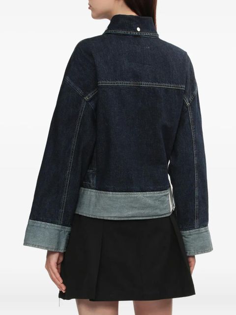 3.1 Phillip Lim belted contrast-panel denim jacket - Blue