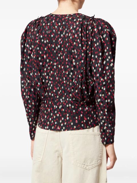 ISABEL MARANT Zarga polka-dot blouse - Black - zdjęcie produktu nr 2