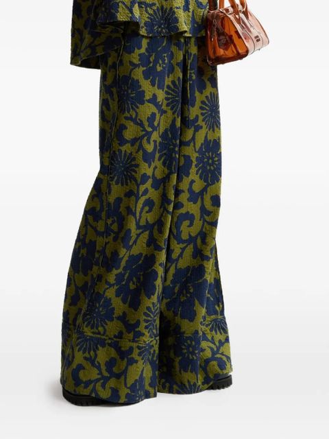 Essentiel Antwerp floral-pattern trousers - Green - zdjęcie produktu nr 1
