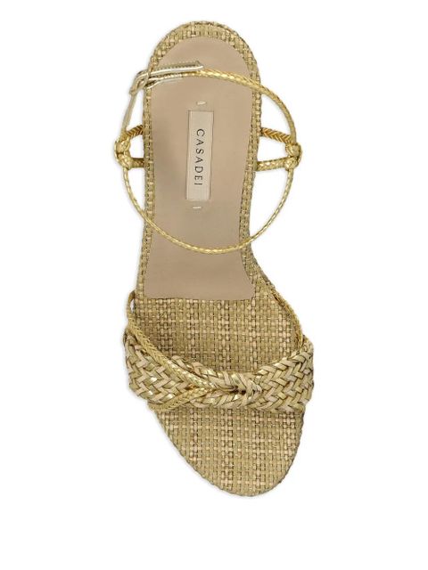 Casadei raffia platform espadrilles - Neutrals