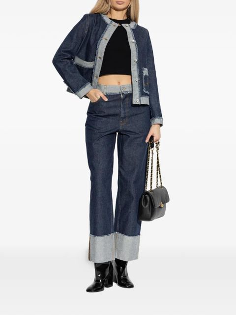 Vivienne Westwood orb-embroidered crop top - Black - zdjęcie produktu nr 2