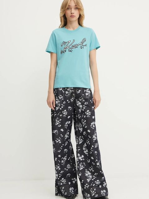 Karl Lagerfeld t-shirt bawełniany - zdjęcie produktu nr 1