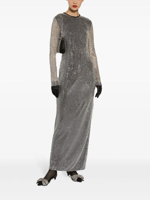 Dolce & Gabbana crystal-embellished dress - Silver
