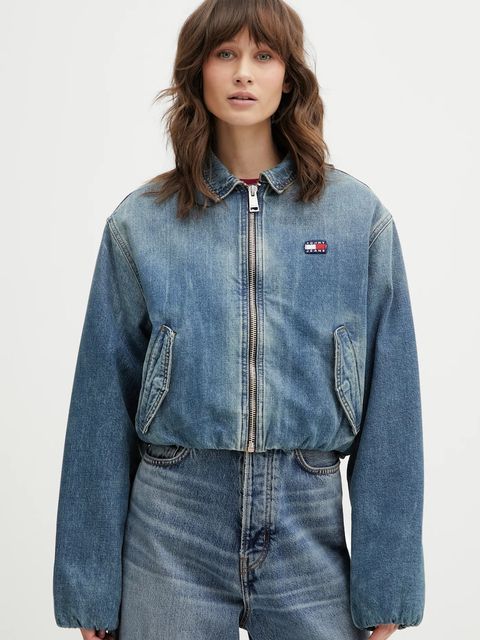 Tommy Jeans kurtka jeansowa bawełniana kolor niebieski przejściowa DW0DW21982 - zdjęcie produktu nr 1