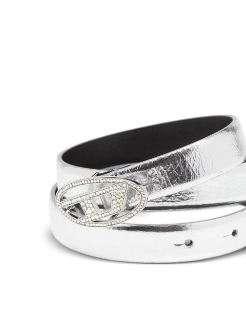 Diesel B-1dr Strass 20 leather belt - Silver - zdjęcie produktu nr 2