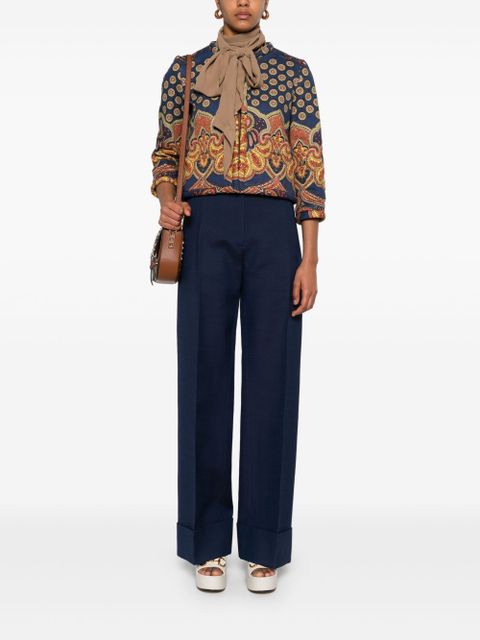 Valentino Garavani crepe trousers - Blue - zdjęcie produktu nr 2