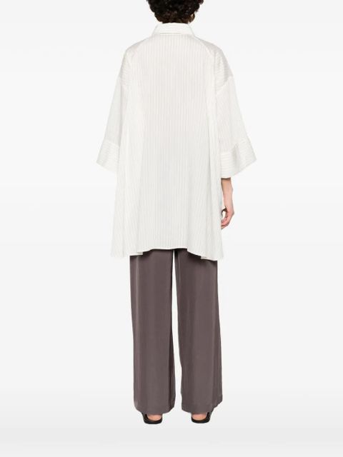 Eleh striped layer shirt - Neutrals