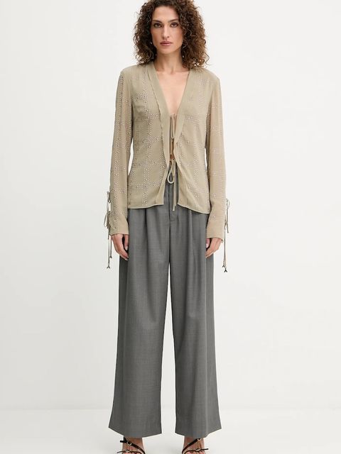 Patrizia Pepe bluzka damska kolor beżowy z aplikacją 8C0807 A635 - zdjęcie produktu nr 2